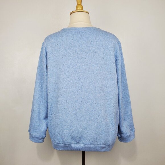 Karen Scott Sport Essential Blue Fleece Sweatshirt NEW NOWT Size 2X - Picture 6 of 12